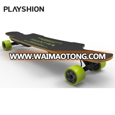 Playshion Electric Longboard Skateboard with Remote Controller